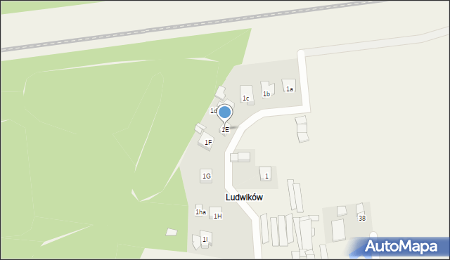 Grabowiec, Ludwików, 1E, mapa Grabowiec