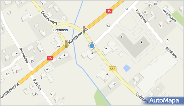 Grębocin, Lubicka, 2, mapa Grębocin