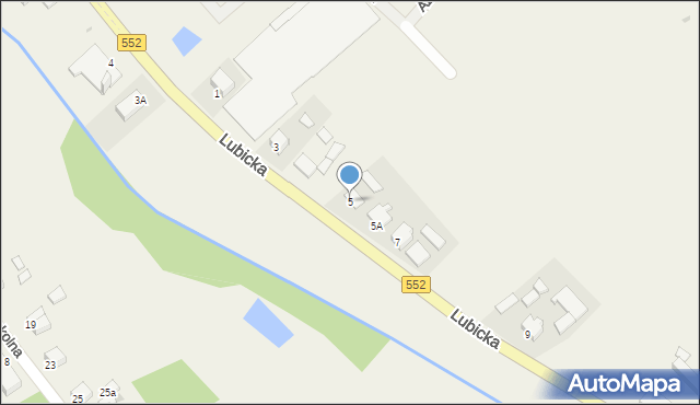 Grębocin, Lubicka, 5, mapa Grębocin