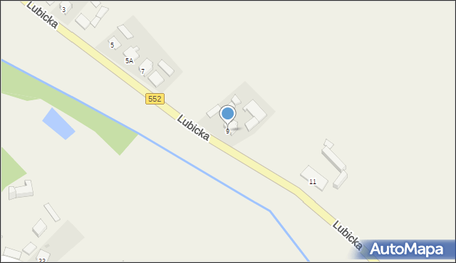 Grębocin, Lubicka, 9, mapa Grębocin