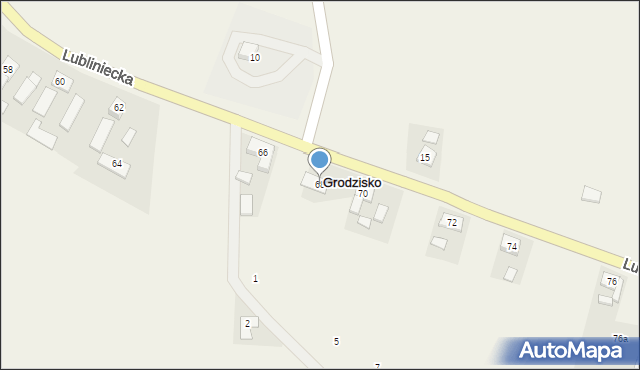 Grodzisko, Lubliniecka, 68, mapa Grodzisko