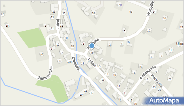 Grywałd, Lubań, 26, mapa Grywałd