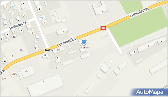 Herby, Lubliniecka, 17, mapa Herby