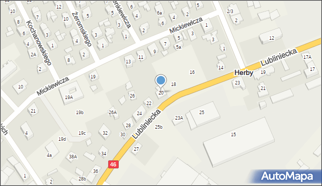 Herby, Lubliniecka, 20, mapa Herby