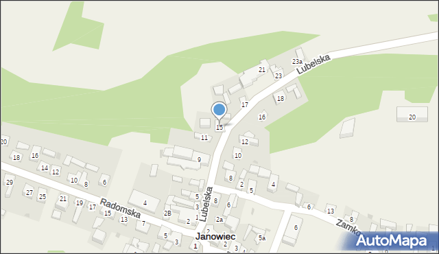 Janowiec, Lubelska, 15, mapa Janowiec