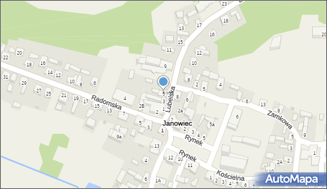 Janowiec, Lubelska, 5, mapa Janowiec