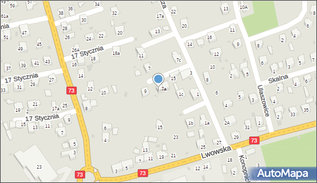 Jasło, Łukasiewicza Ignacego, 7b, mapa Jasła