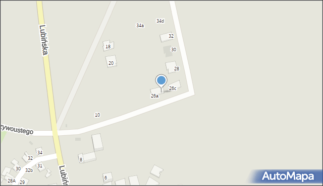Jawor, Lubińska, 26b, mapa Jawor