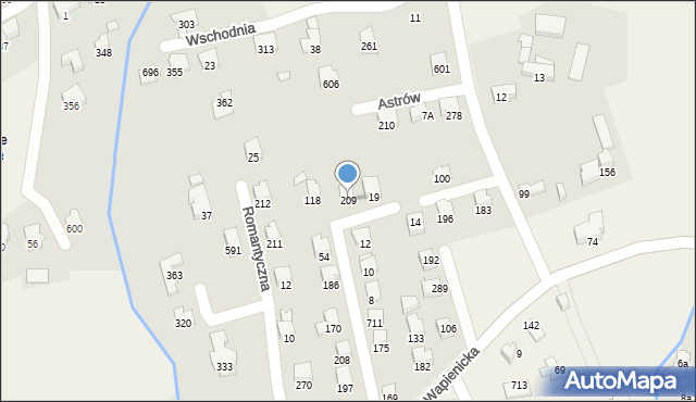 Jaworze, Łukowa, 209, mapa Jaworze