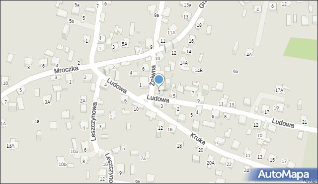 Jaworzno, Ludowa, 3, mapa Jaworzno