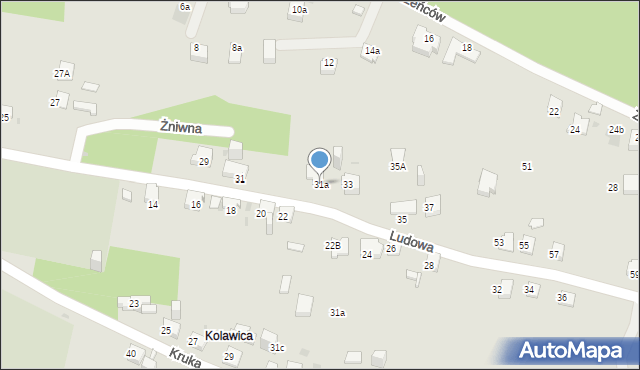 Jaworzno, Ludowa, 31a, mapa Jaworzno