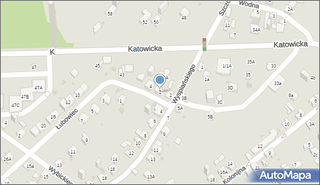 Jaworzno, Łubowiec, 2, mapa Jaworzno