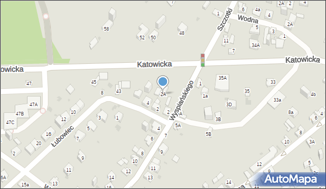 Jaworzno, Łubowiec, 2A, mapa Jaworzno