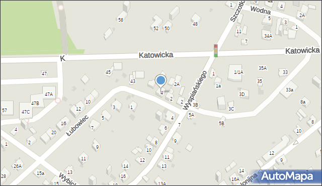 Jaworzno, Łubowiec, 4, mapa Jaworzno