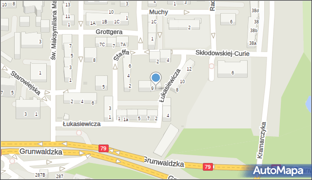 Jaworzno, Łukasiewicza Ignacego, 9A, mapa Jaworzno