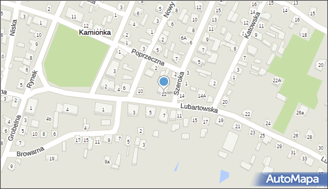Kamionka, Lubartowska, 12, mapa Kamionka