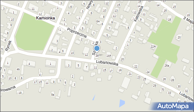 Kamionka, Lubartowska, 14, mapa Kamionka