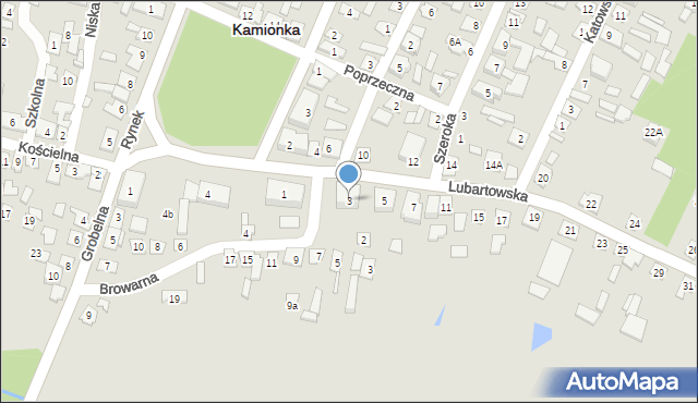 Kamionka, Lubartowska, 3, mapa Kamionka