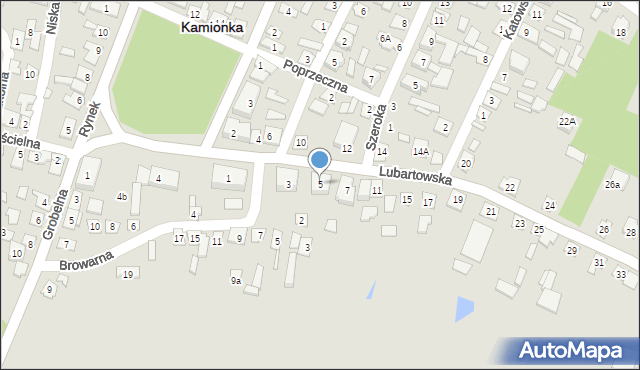 Kamionka, Lubartowska, 5, mapa Kamionka