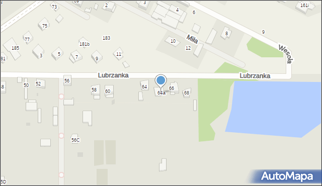 Kielce, Lubrzanka, 64a, mapa Kielc