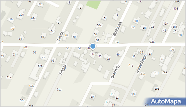 Klaudyn, Lutosławskiego Witolda, 47, mapa Klaudyn