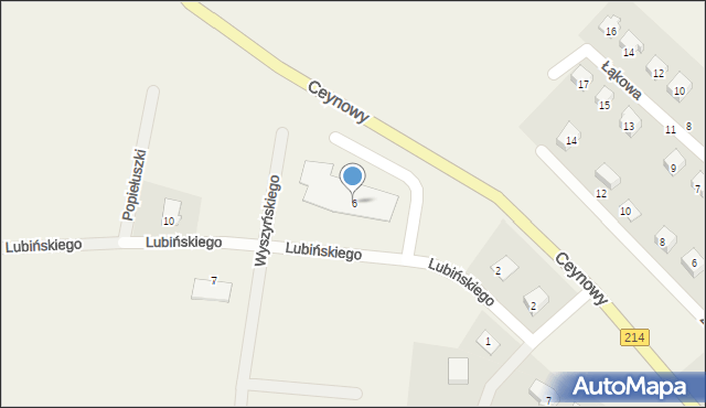 Klukowa Huta, Lubińskiego Konrada, ks., 6, mapa Klukowa Huta