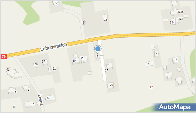 Kochanów, Lubomirskich, 31, mapa Kochanów