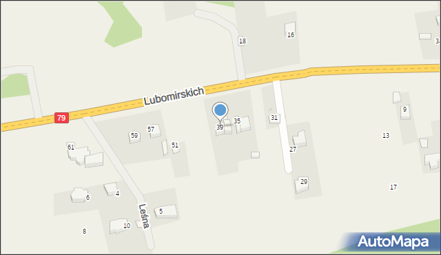 Kochanów, Lubomirskich, 39, mapa Kochanów