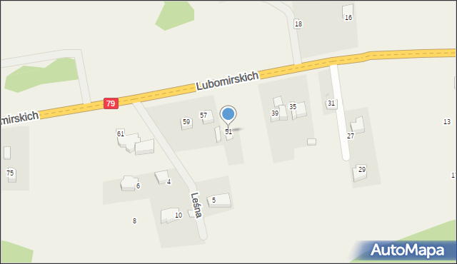 Kochanów, Lubomirskich, 51, mapa Kochanów