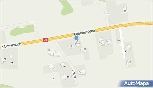 Kochanów, Lubomirskich, 57, mapa Kochanów