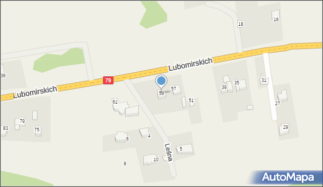 Kochanów, Lubomirskich, 59, mapa Kochanów