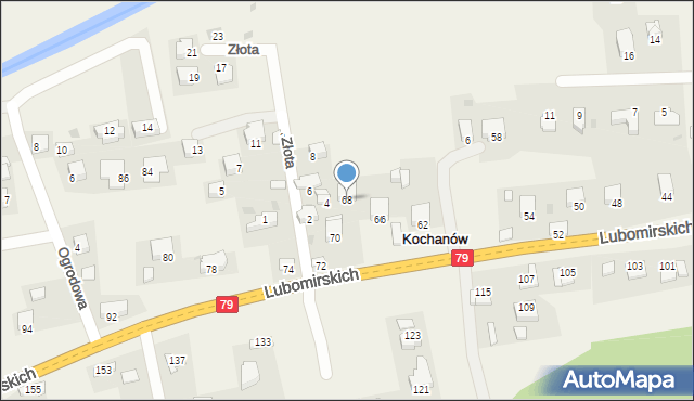 Kochanów, Lubomirskich, 68, mapa Kochanów