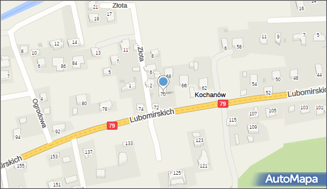 Kochanów, Lubomirskich, 70, mapa Kochanów