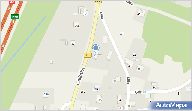 Kochlice, Lubińska, 29, mapa Kochlice