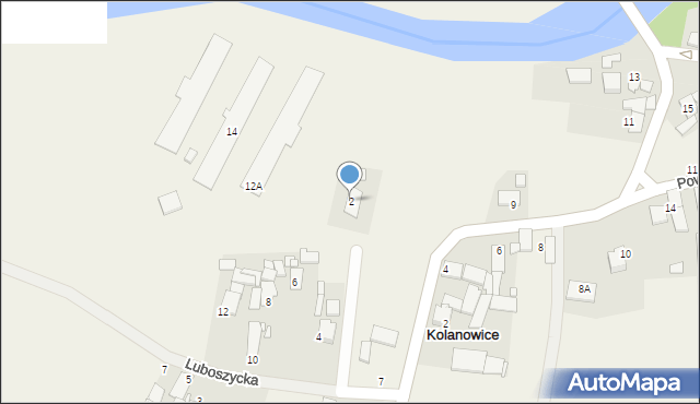 Kolanowice, Luboszycka, 2, mapa Kolanowice