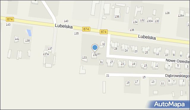 Końskowola, Lubelska, 131, mapa Końskowola