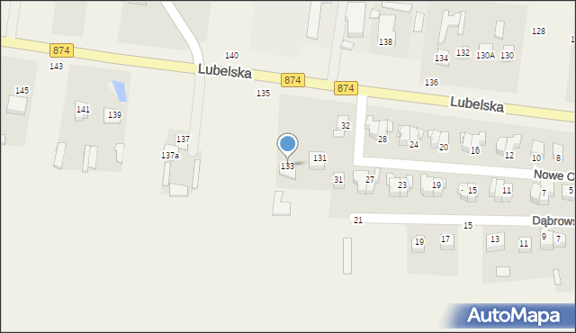 Końskowola, Lubelska, 133, mapa Końskowola
