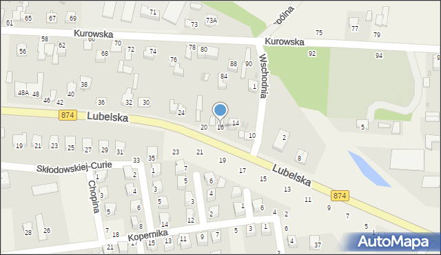 Końskowola, Lubelska, 16, mapa Końskowola