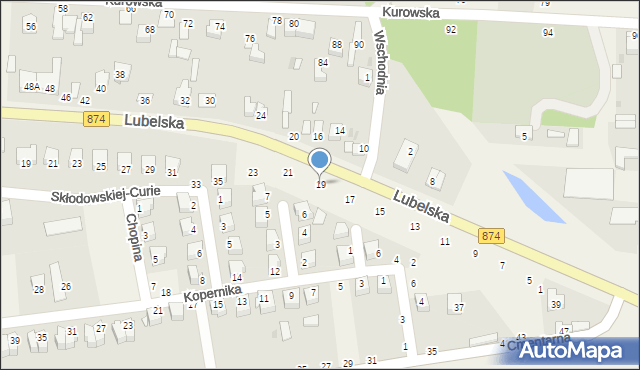 Końskowola, Lubelska, 19, mapa Końskowola