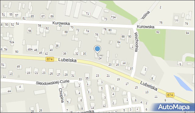 Końskowola, Lubelska, 26, mapa Końskowola