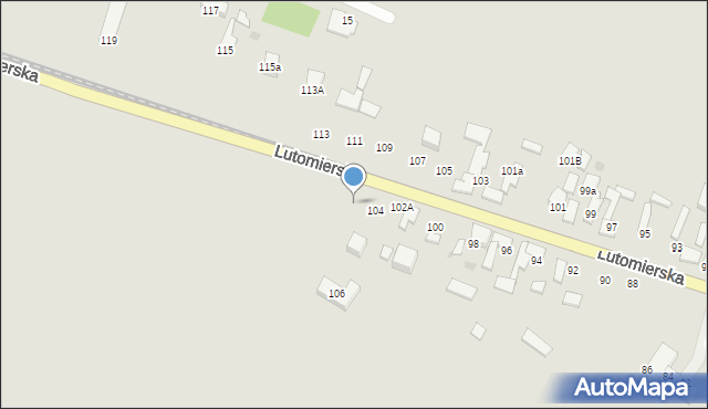 Konstantynów Łódzki, Lutomierska, 106, mapa Konstantynów Łódzki