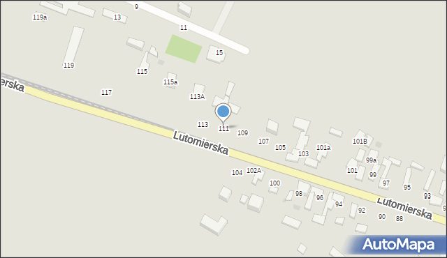 Konstantynów Łódzki, Lutomierska, 111, mapa Konstantynów Łódzki