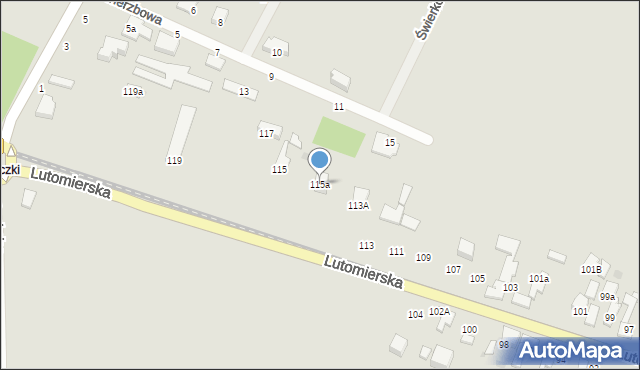 Konstantynów Łódzki, Lutomierska, 115a, mapa Konstantynów Łódzki