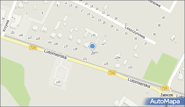 Konstantynów Łódzki, Lutomierska, 129, mapa Konstantynów Łódzki