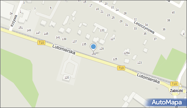 Konstantynów Łódzki, Lutomierska, 131, mapa Konstantynów Łódzki