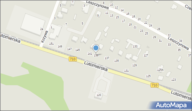 Konstantynów Łódzki, Lutomierska, 139, mapa Konstantynów Łódzki