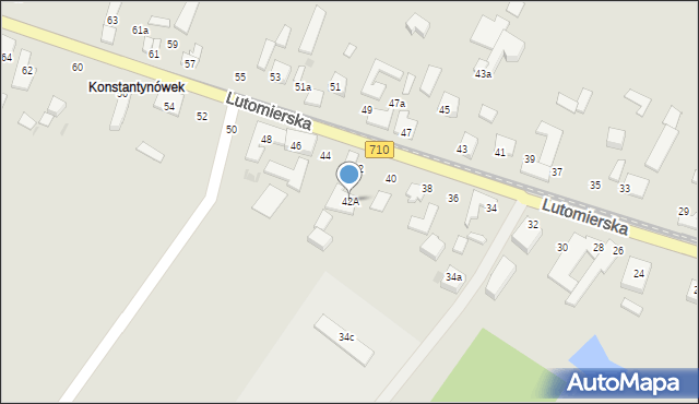 Konstantynów Łódzki, Lutomierska, 42A, mapa Konstantynów Łódzki