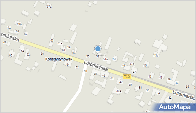 Konstantynów Łódzki, Lutomierska, 53, mapa Konstantynów Łódzki