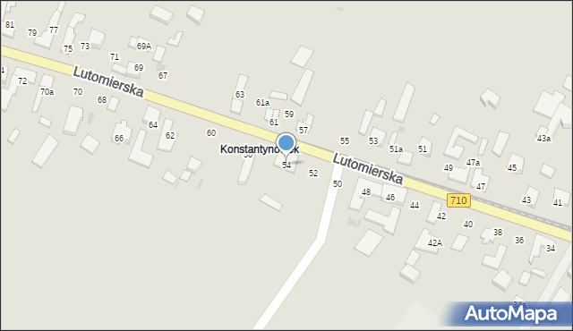 Konstantynów Łódzki, Lutomierska, 54, mapa Konstantynów Łódzki