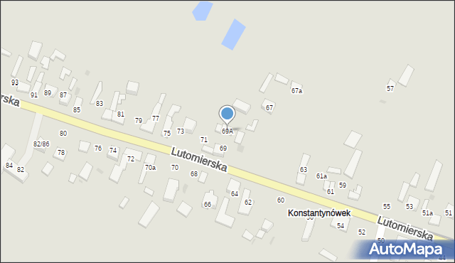 Konstantynów Łódzki, Lutomierska, 69A, mapa Konstantynów Łódzki